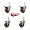 Service Caster 3 Inch High Temp Phenolic 3/4 Inch Square Stem Caster Total Lock Brake SCC, 2PK SCC-SQTTL20S314-PHSHT-34-2-S-2 - alternate 2